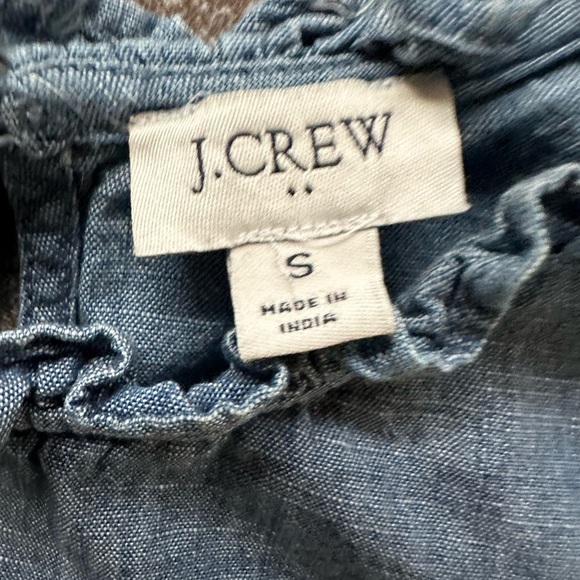 J Crew Factory Denim Chambray high-neck swing sleeveless top size Small - Picture 7 of 12